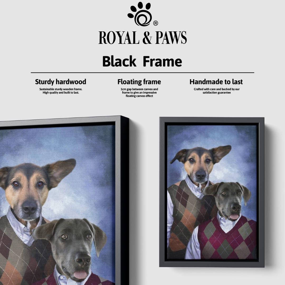 Royal and Paws - Canvas Step Brothers - Custom Pet Canvas 8" x 10" / Black