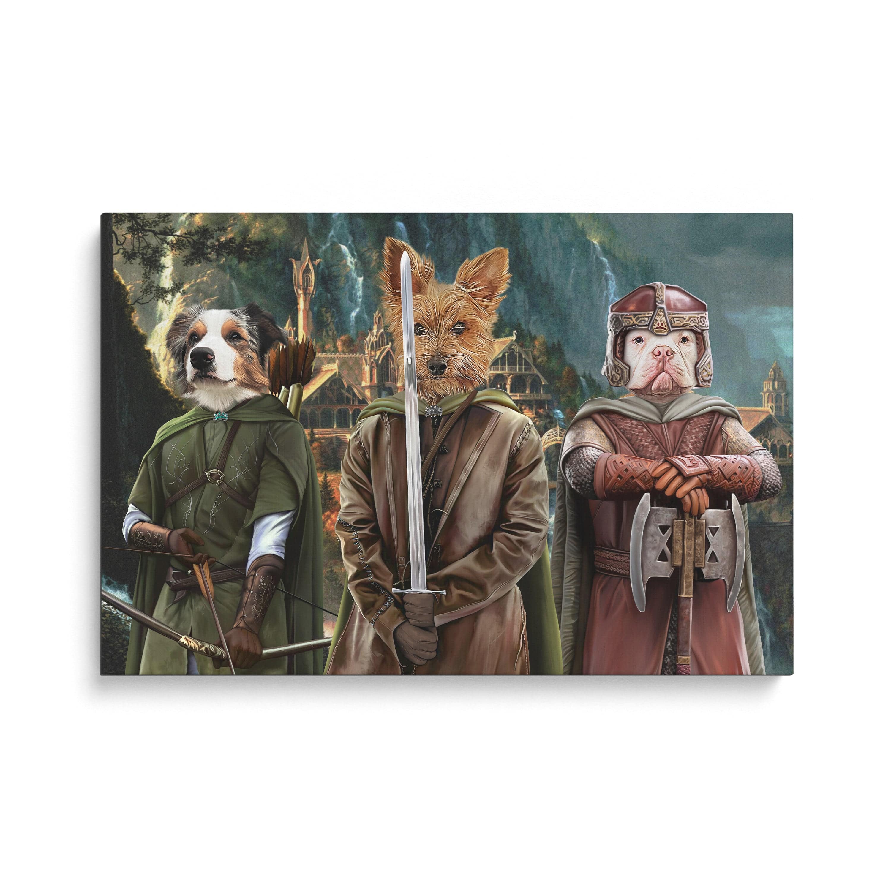 Royal and Paws - Canvas The Three Pawtectors - Custom Pet Canvas 8" x 10" / Background 3