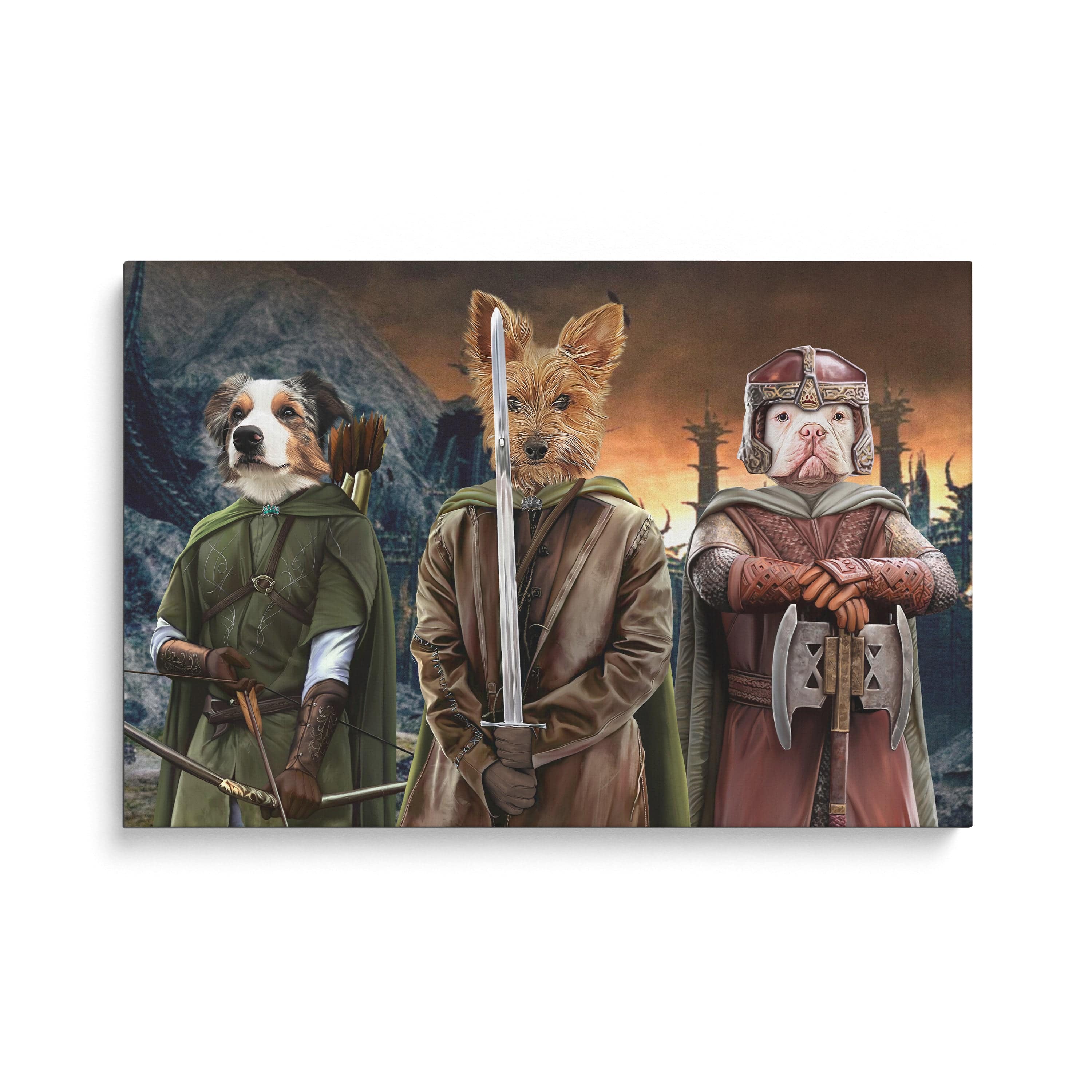 Royal and Paws - Canvas The Three Pawtectors - Custom Pet Canvas 8" x 10" / Background 4