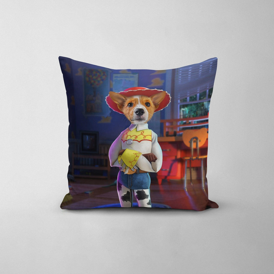 The Toy Cowgirl - Custom Throw Pillow