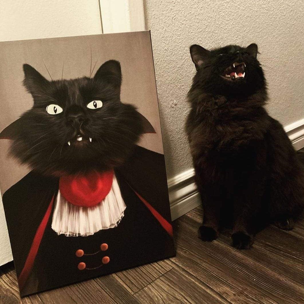Custom Royal and Paws Halloween Pet Portrait