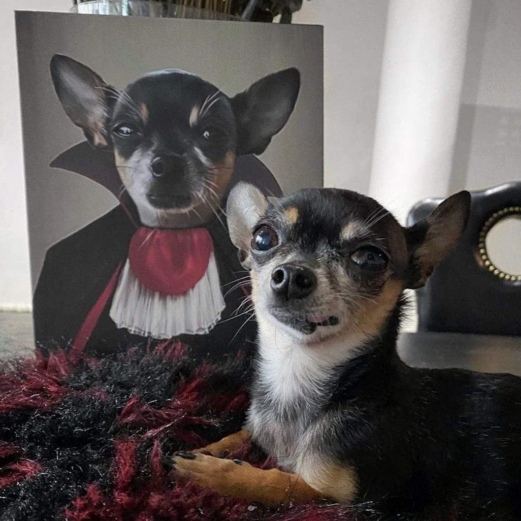 Custom Royal and Paws Halloween Pet Portrait