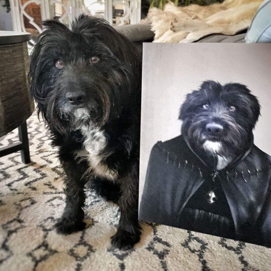 Custom Royal and Paws Halloween Pet Portrait