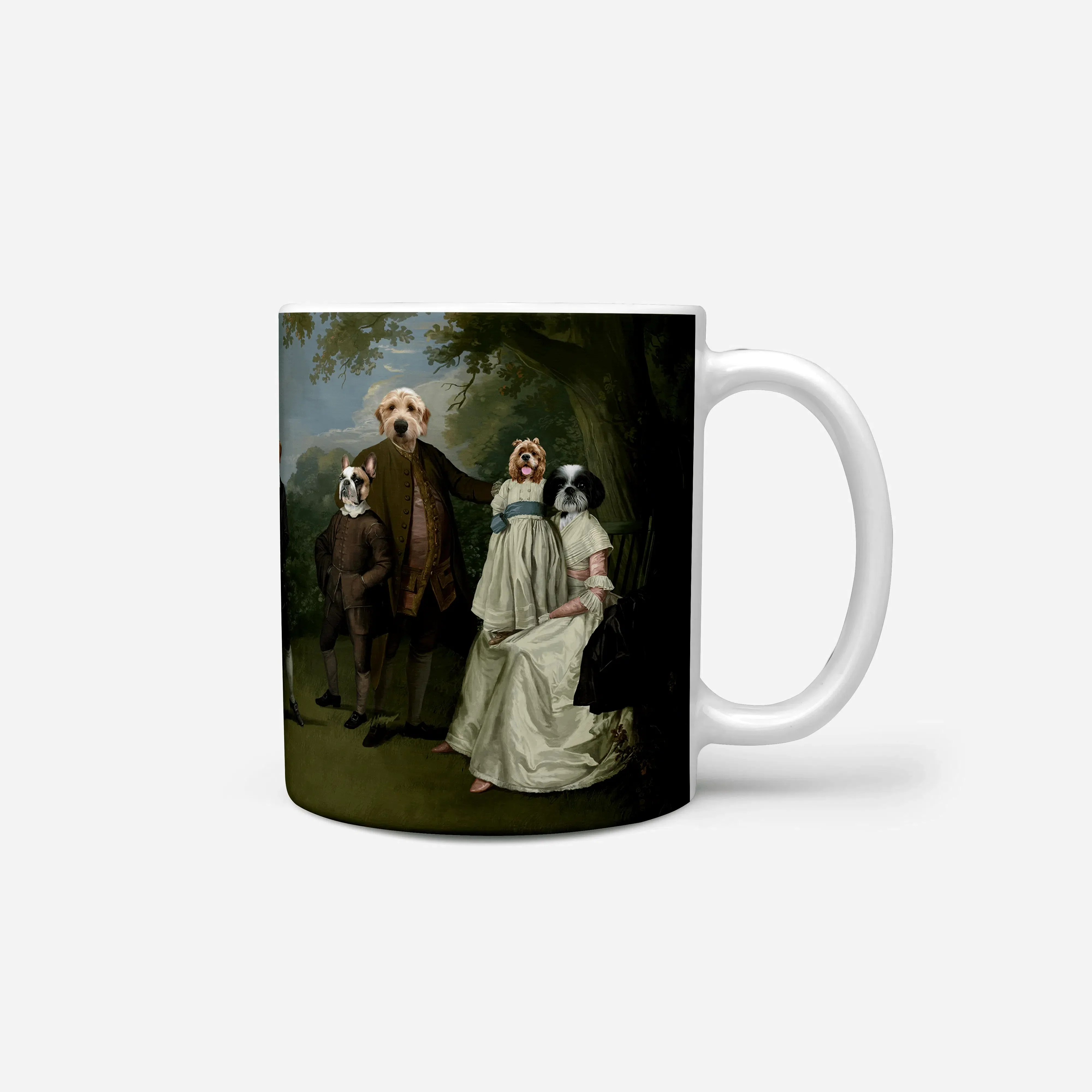Royal and Paws - Mug The Family Picnic (Five Pets) - Custom Mug 11oz / Family A