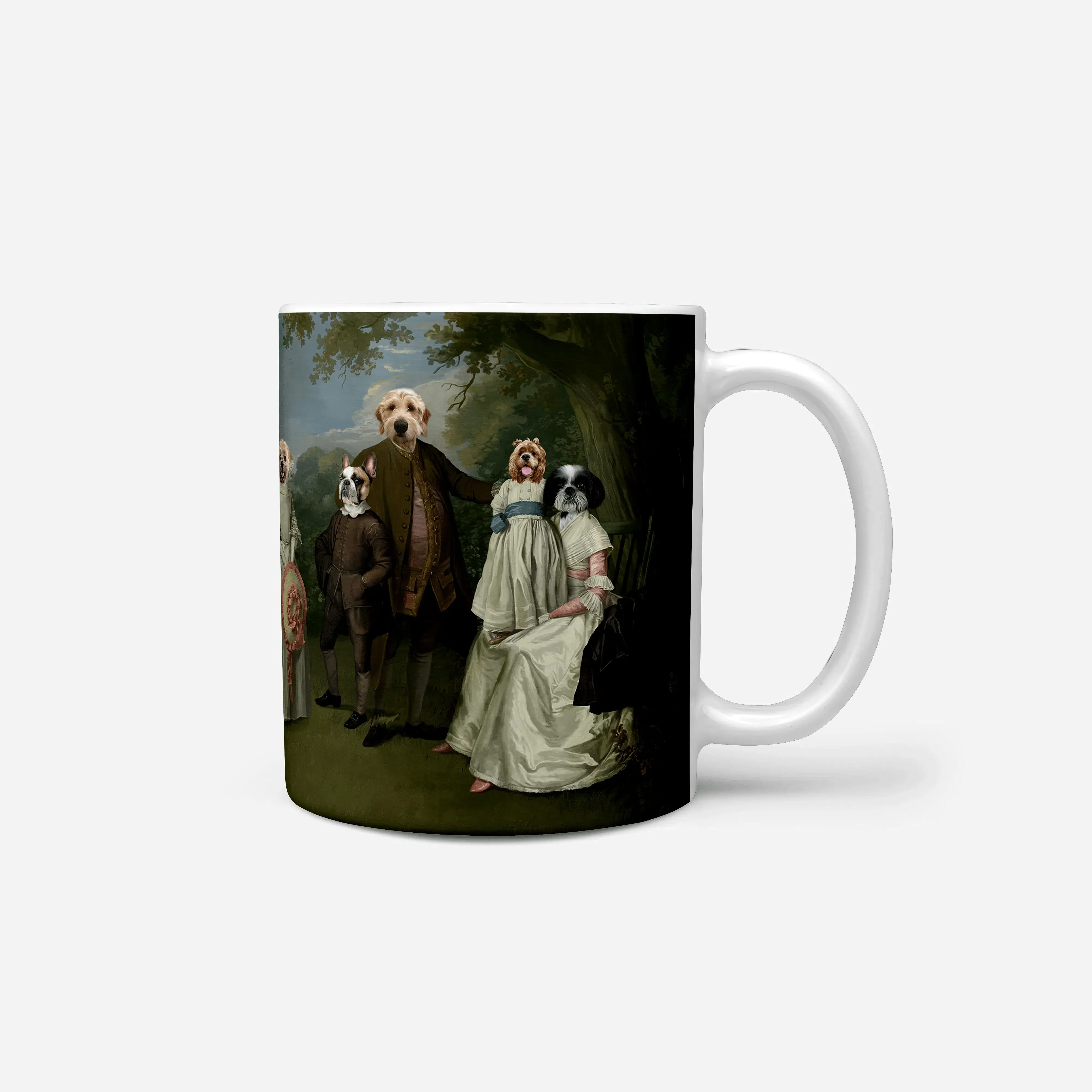 Royal and Paws - Mug The Family Picnic (Five Pets) - Custom Mug 11oz / Family B