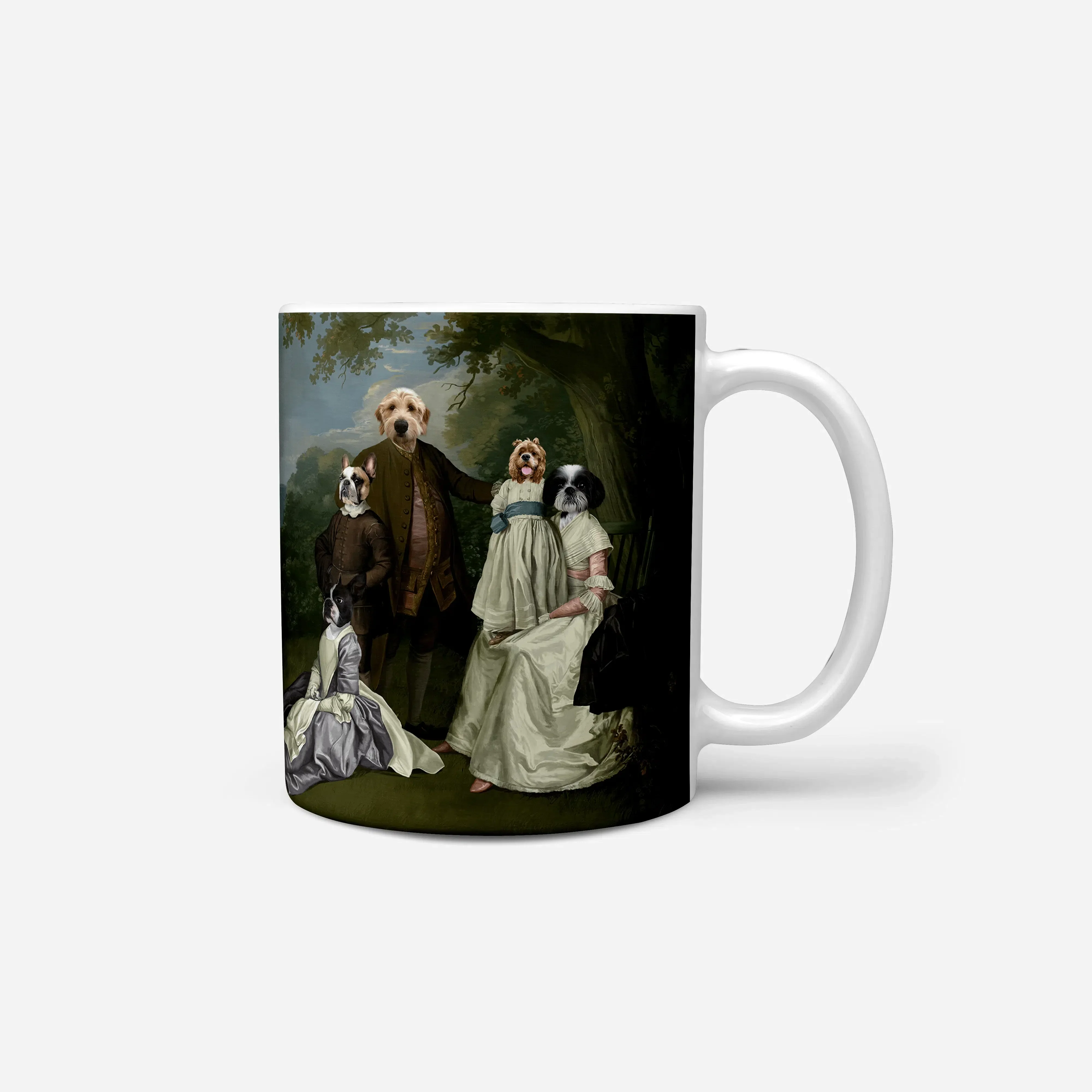 Royal and Paws - Mug The Family Picnic (Five Pets) - Custom Mug 11oz / Family J