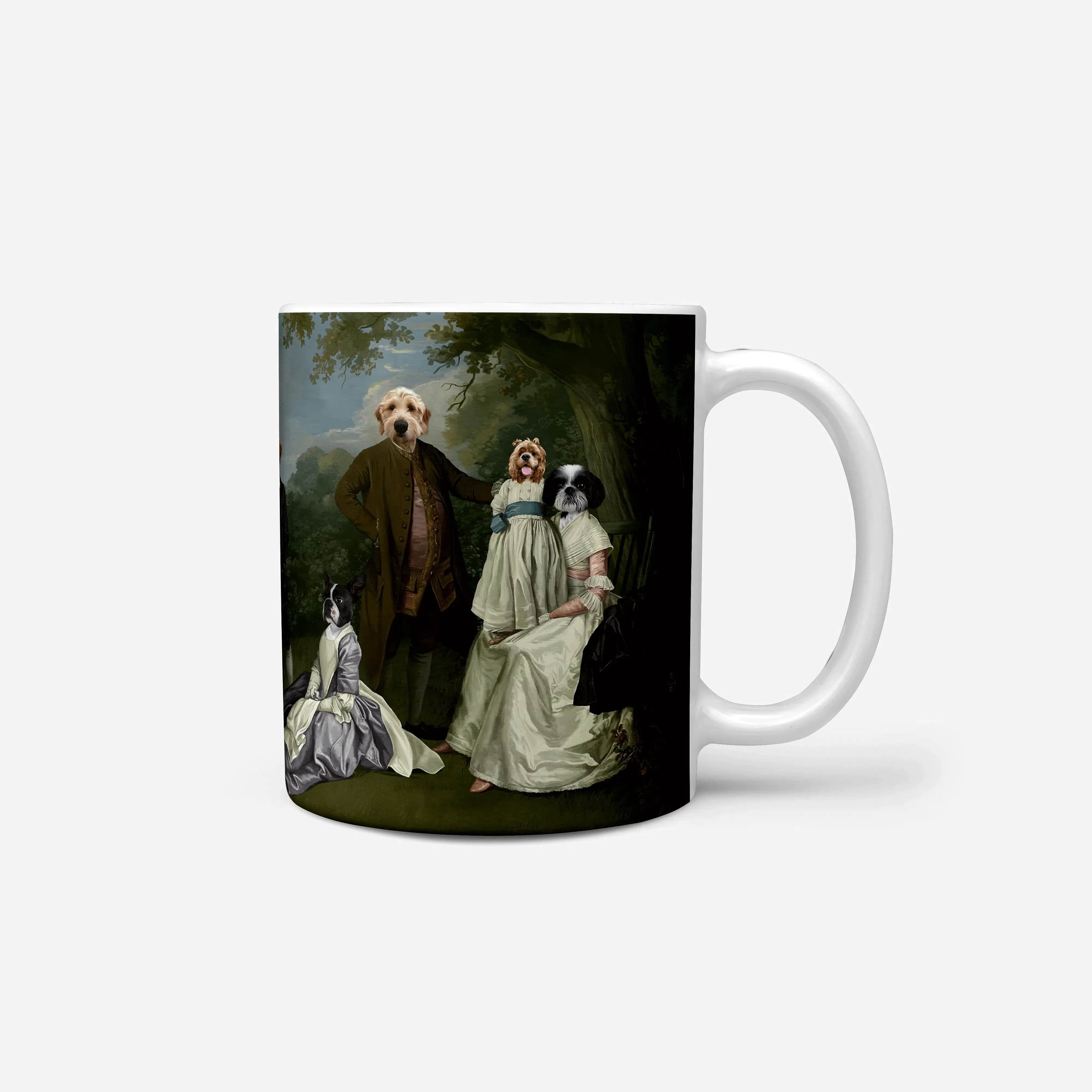 Royal and Paws - Mug The Family Picnic (Five Pets) - Custom Mug 11oz / Family K