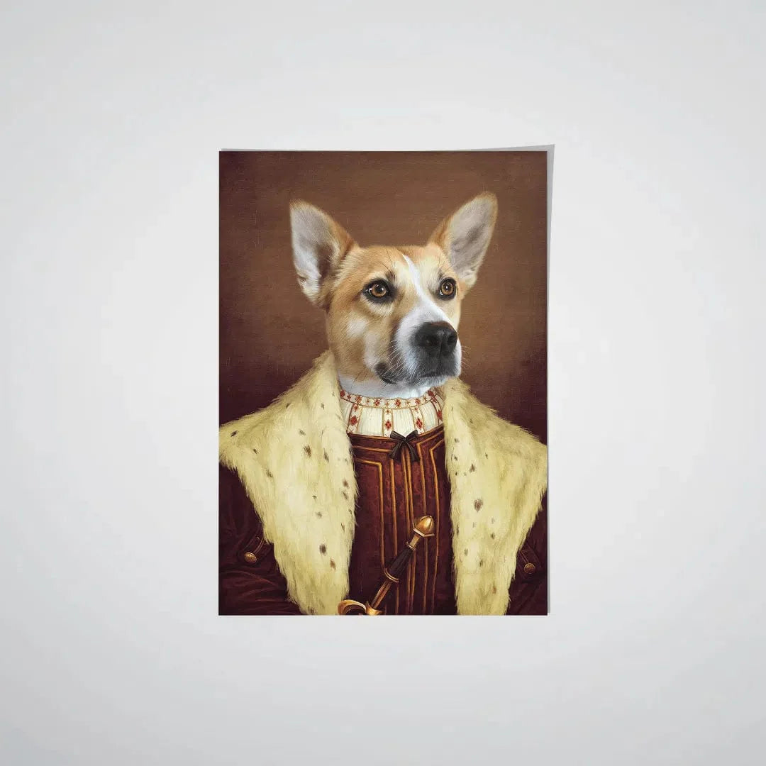 Royal and Paws - Poster The Young King - Custom Pet Poster 8.3" x 11.7" / Unframed