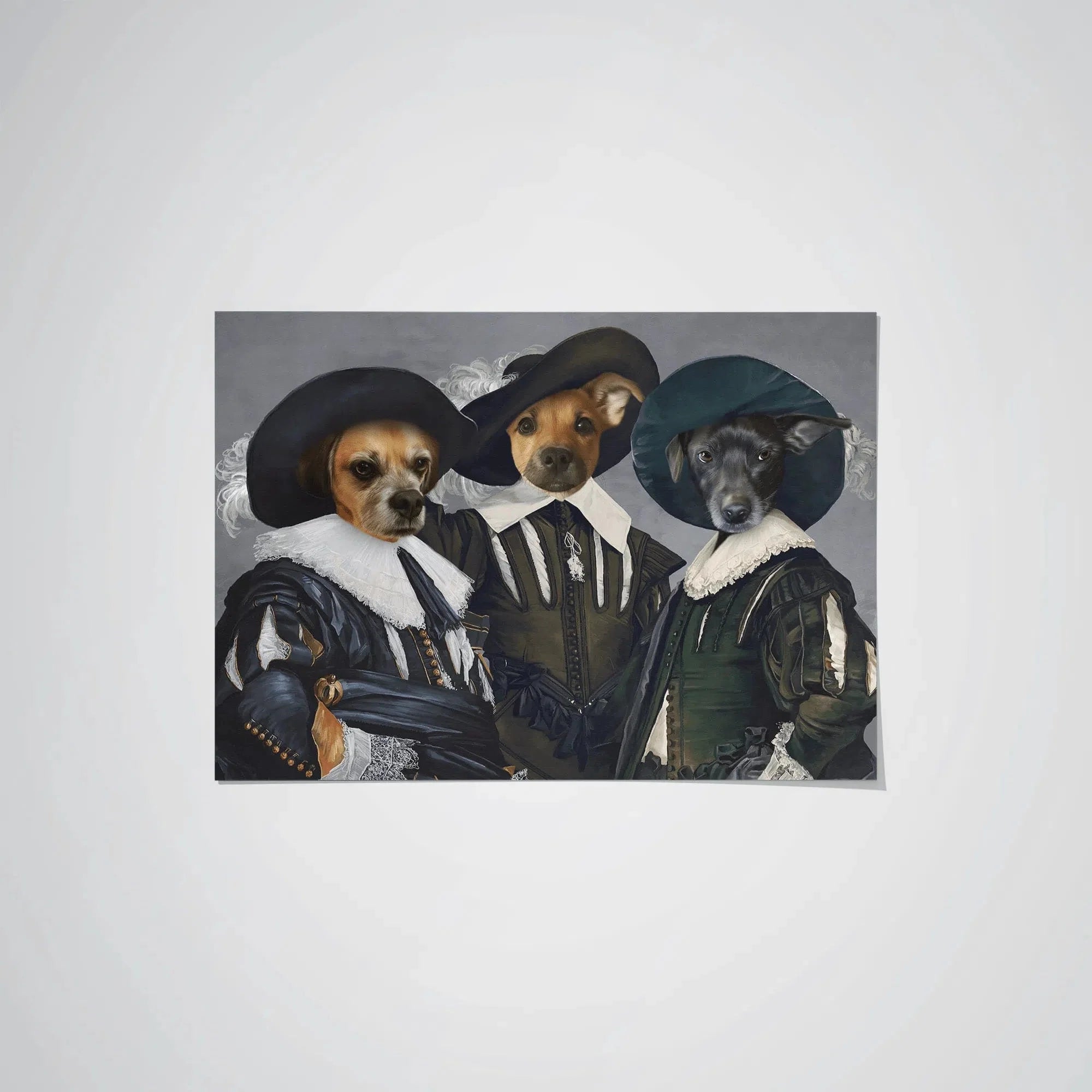 Royal and Paws - Poster The Three Musketeers - Custom Pet Poster 8.3" x 11.7" / Unframed