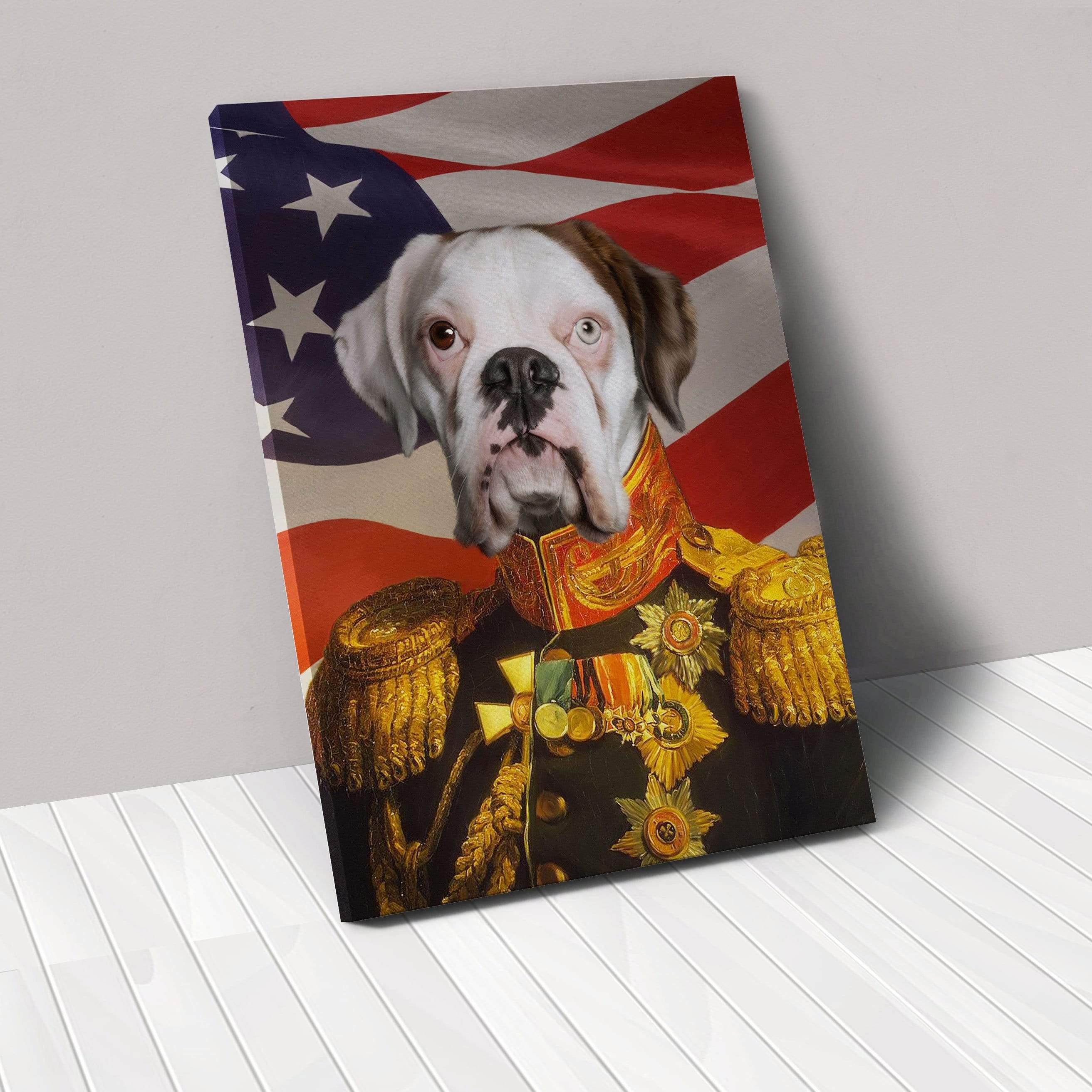The Veteran - USA Flag Edition - Custom Pet Canvas