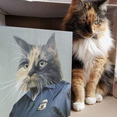 Police Officer (Female) - Custom Pet Canvas