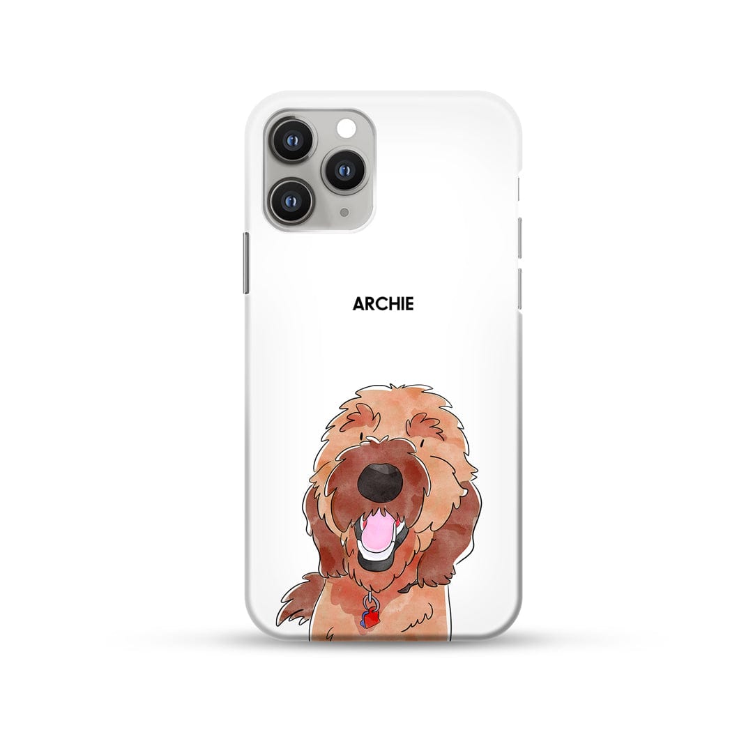 Royal and Paws - Phone Case Watercolor Pet Portrait Phone Case - One Pet iPhone 14 / With Name