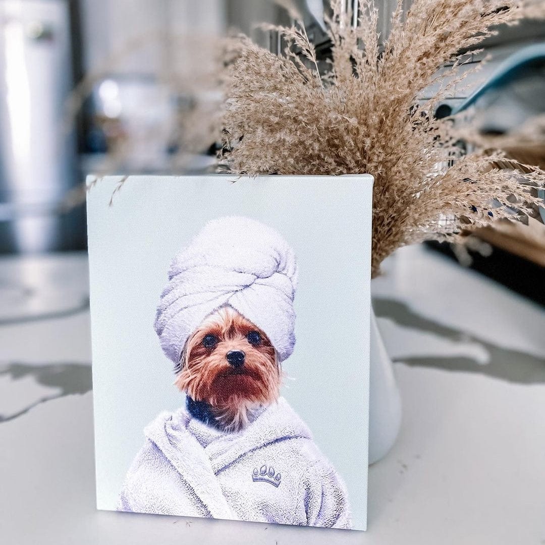 Spa Day Pet Portrait - Custom Pet Art