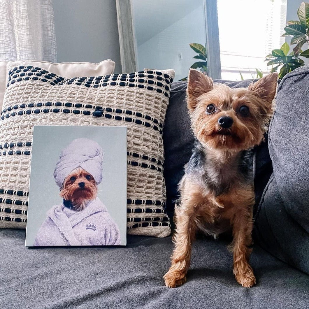 Spa Day Pet Portrait - Custom Pet Art