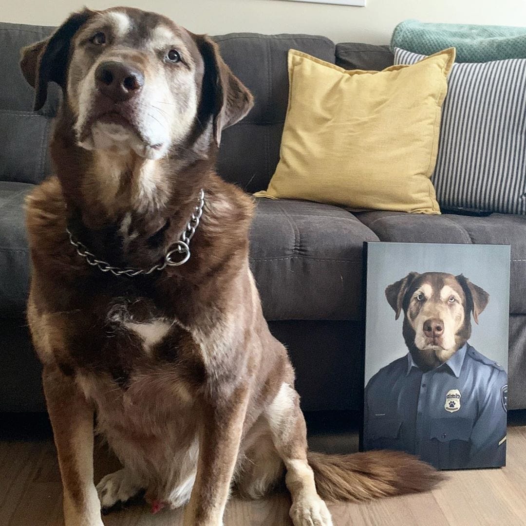 Police Officer (Male) - Custom Pet Canvas
