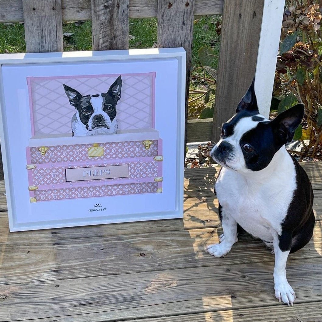 Bubblegum Pink Luxury Trunk Pet Portrait