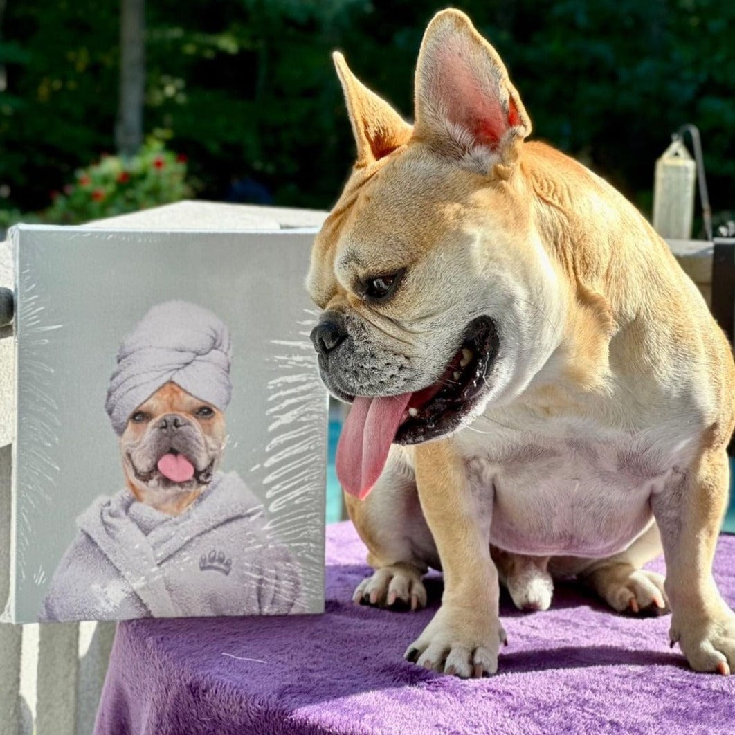 Spa Day Pet Portrait - Custom Pet Art