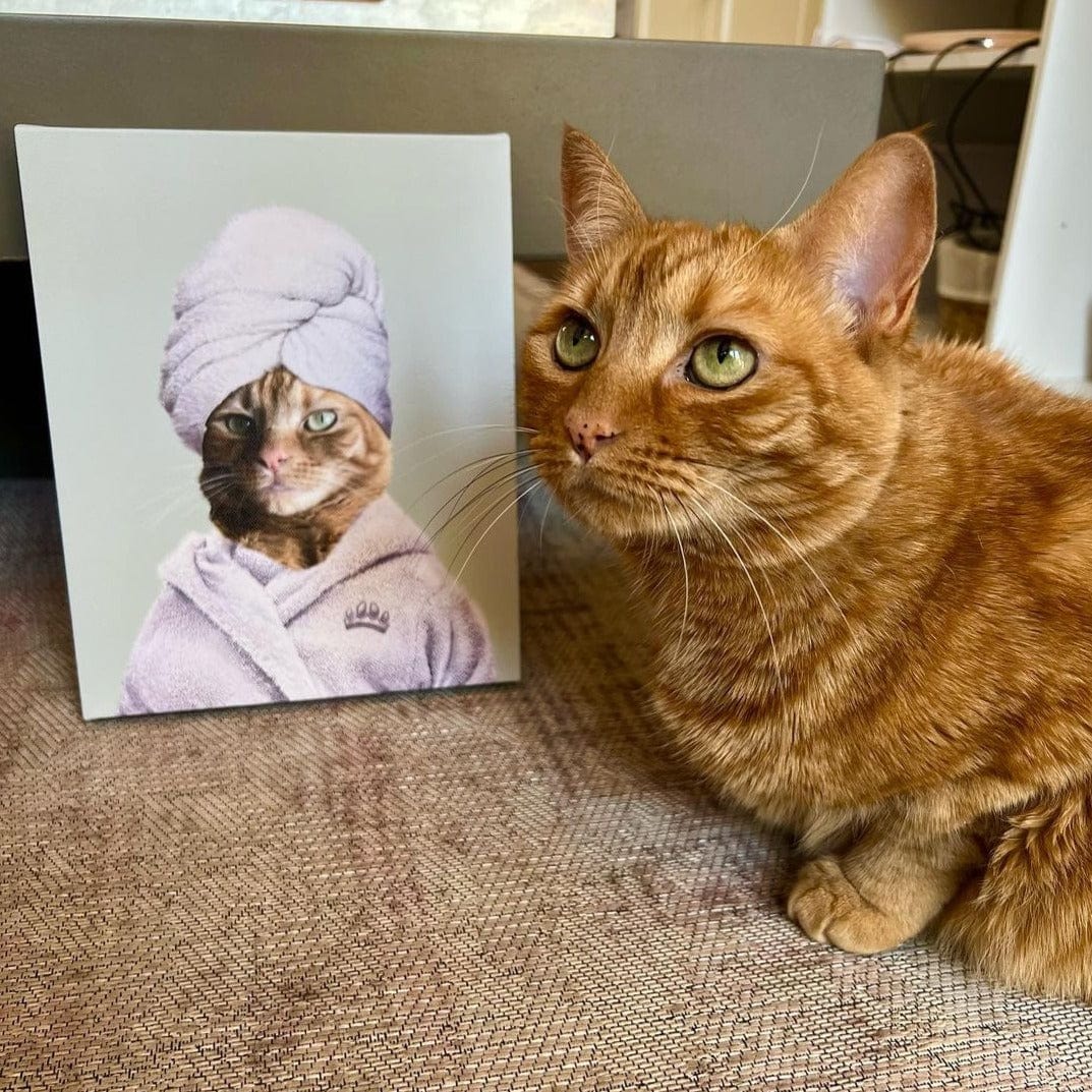 Spa Day Pet Portrait - Custom Pet Art