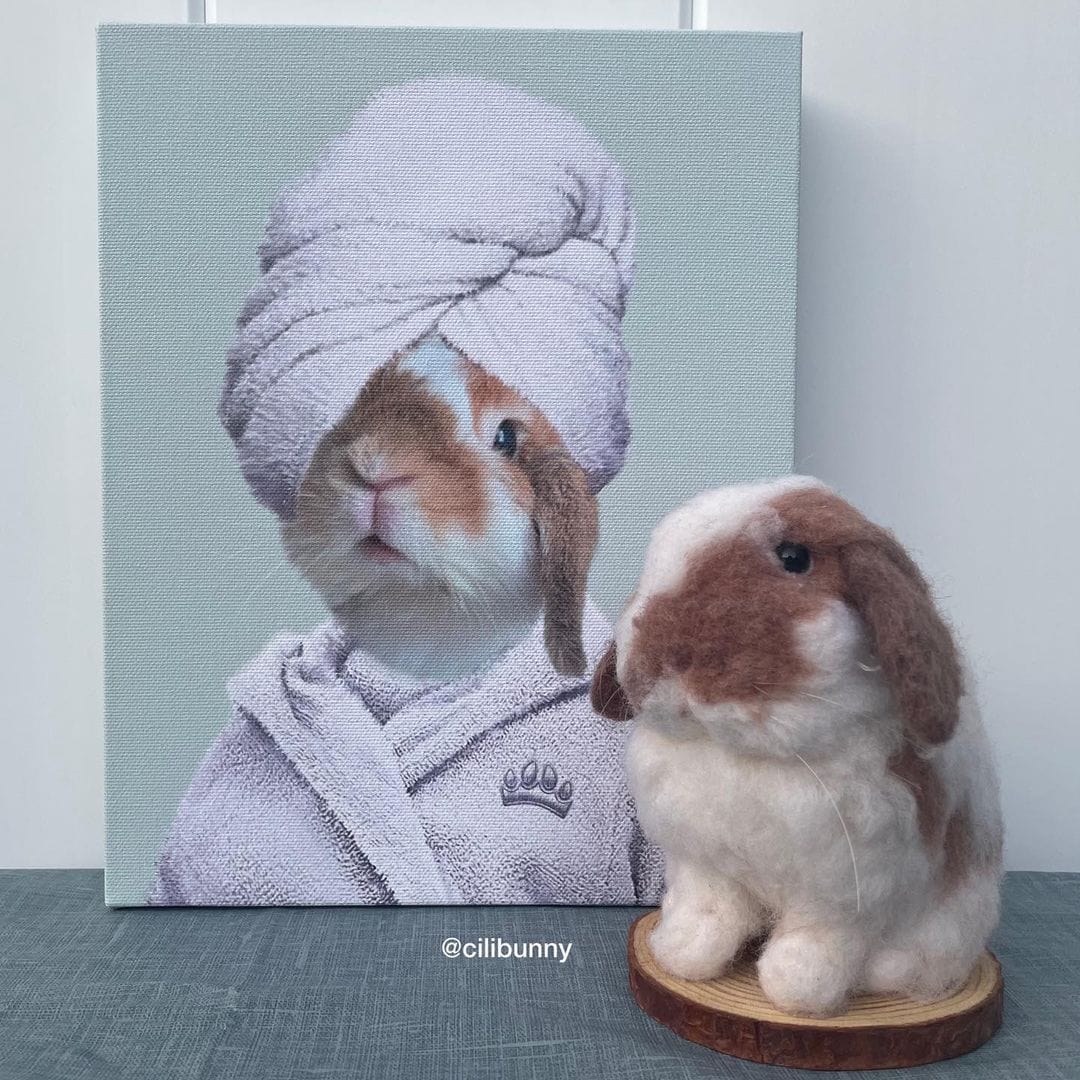 Spa Day Pet Portrait - Custom Pet Art