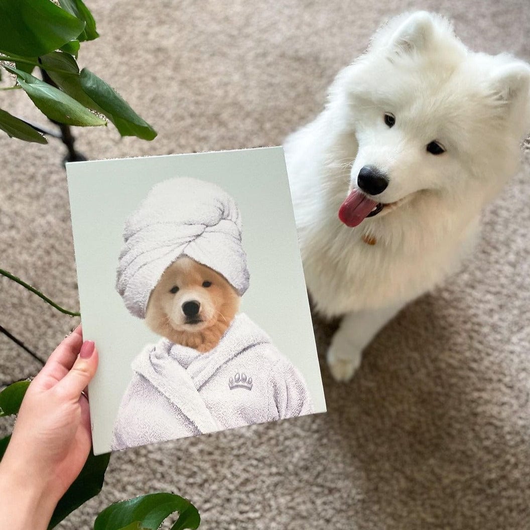 Spa Day Pet Portrait - Custom Pet Art