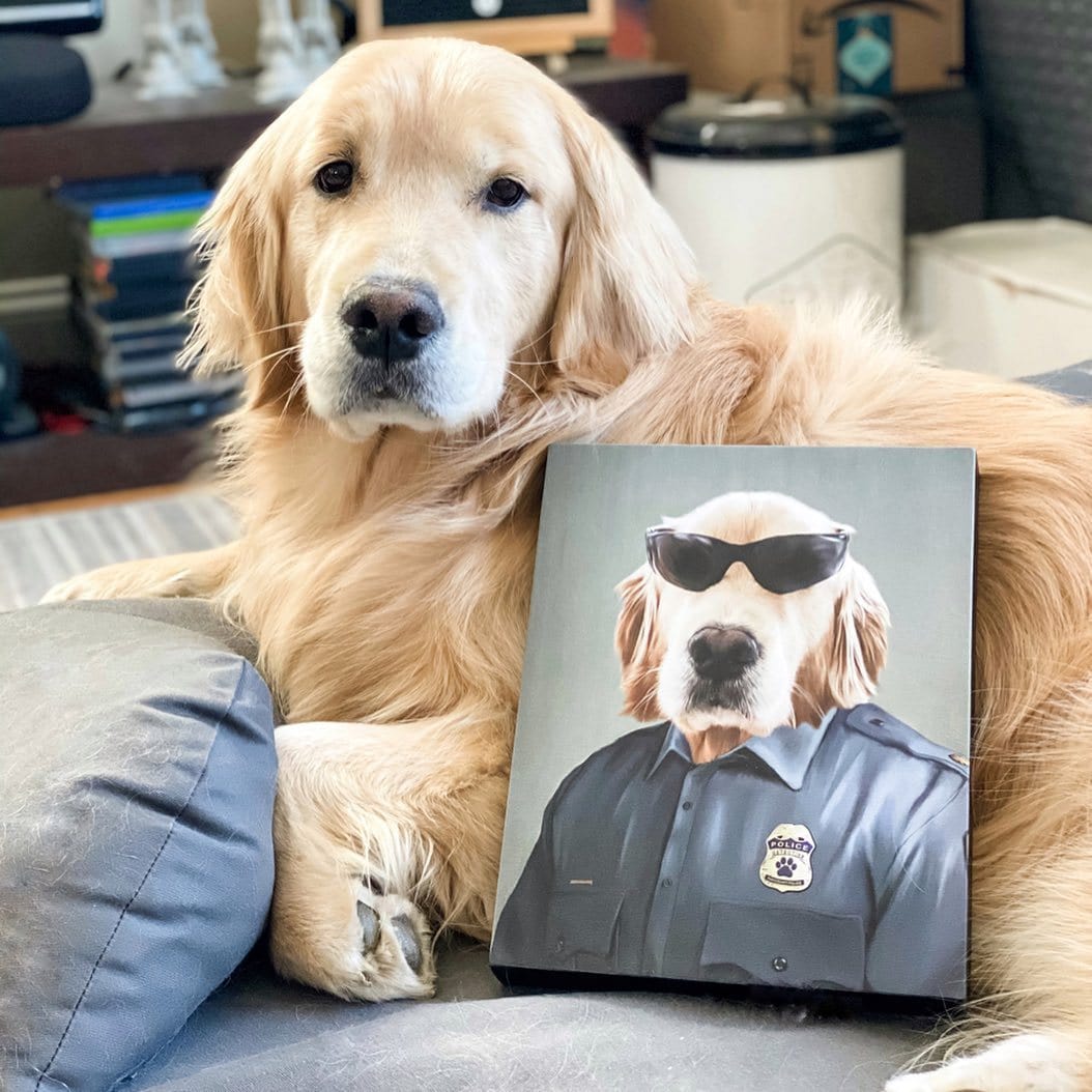 Police Officer (Male) - Custom Pet Canvas