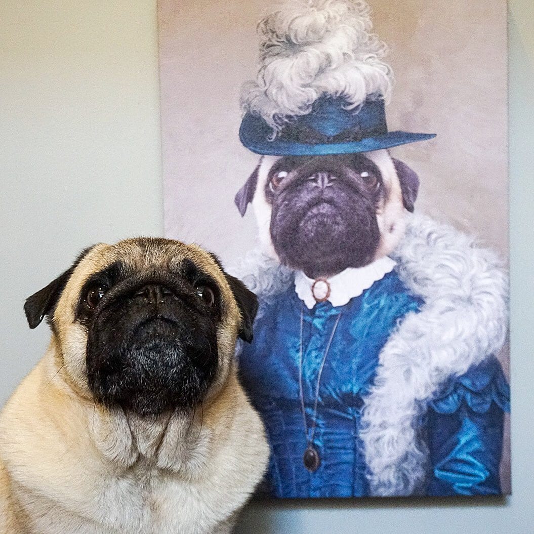 The Boa Lady - Custom Pet Canvas