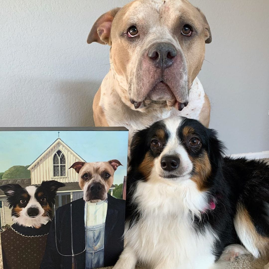 The American Gothic - Custom Pet Canvas
