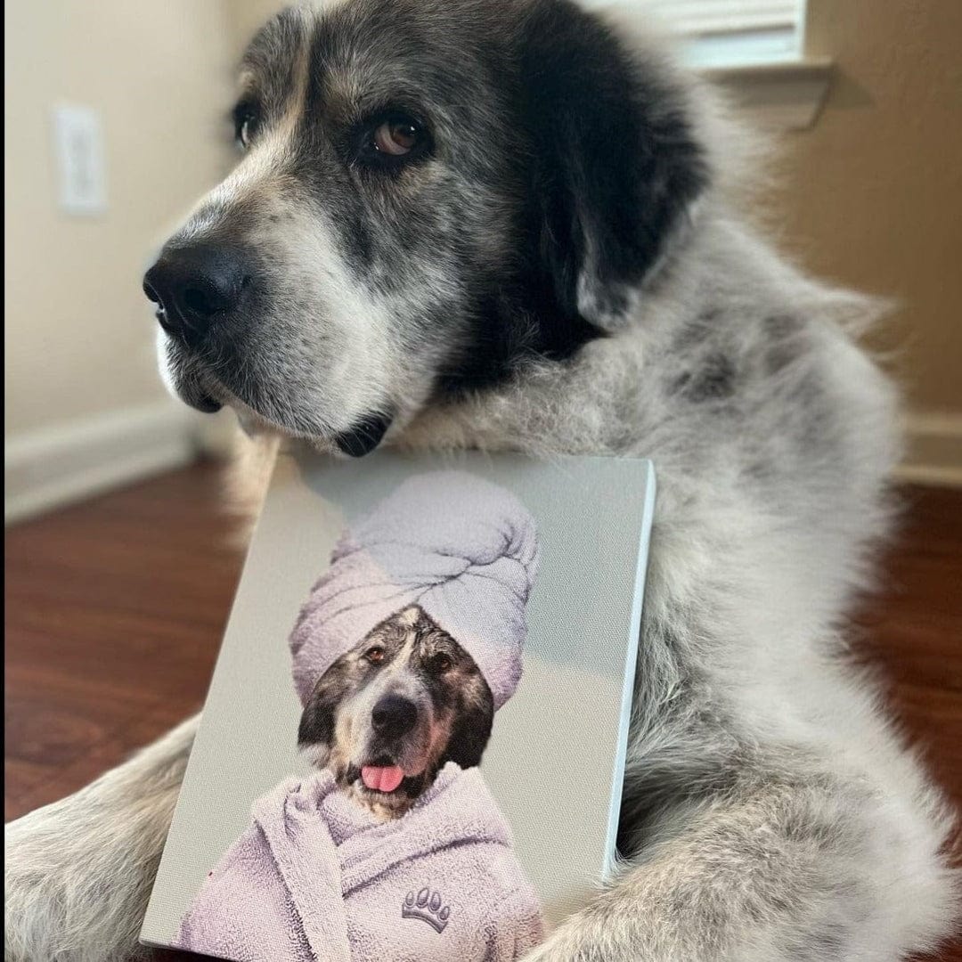 Spa Day Pet Portrait - Custom Pet Art