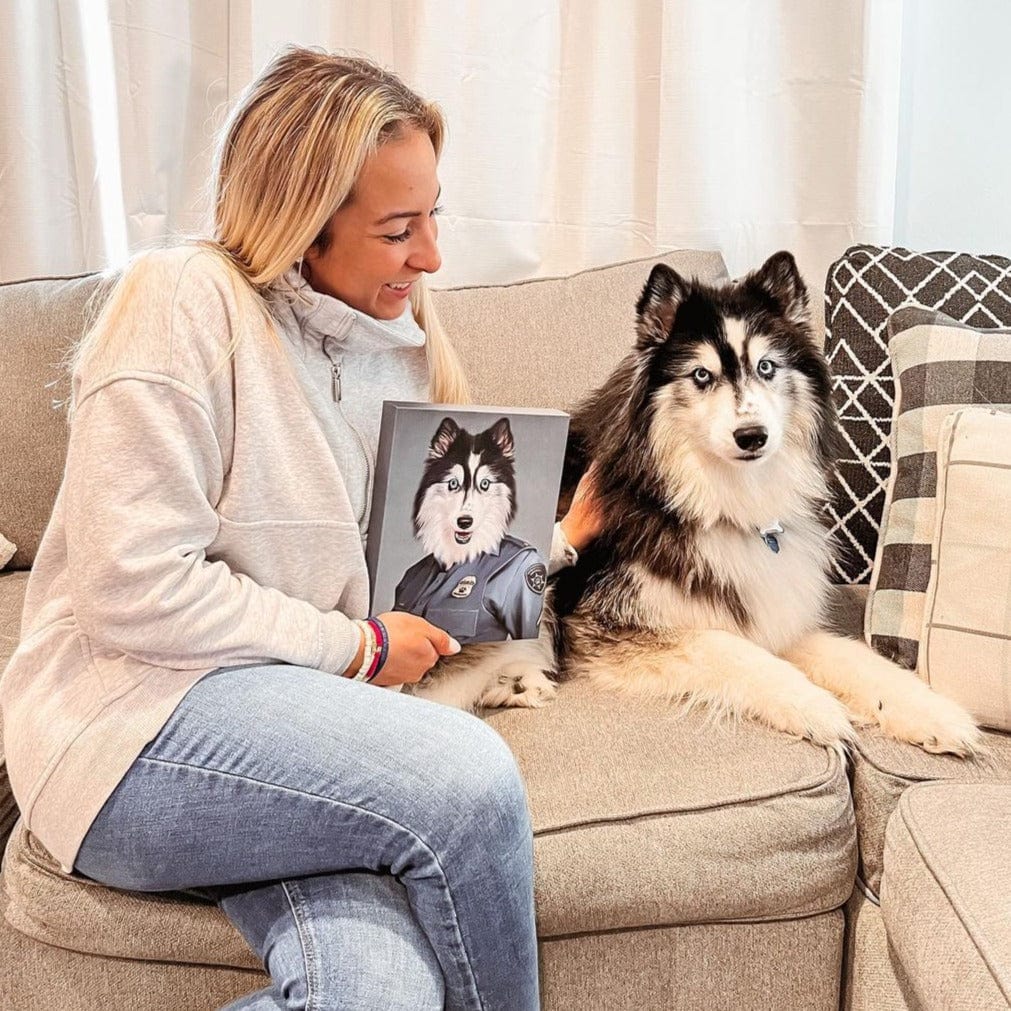 Police Officer (Female) - Custom Pet Canvas